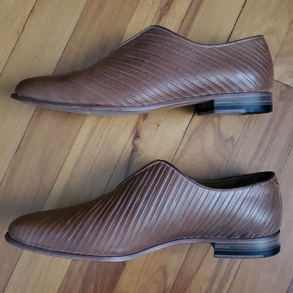 Billy Reid Handmade Embossed Leather Cutout Loafer - Picture 3 of 12